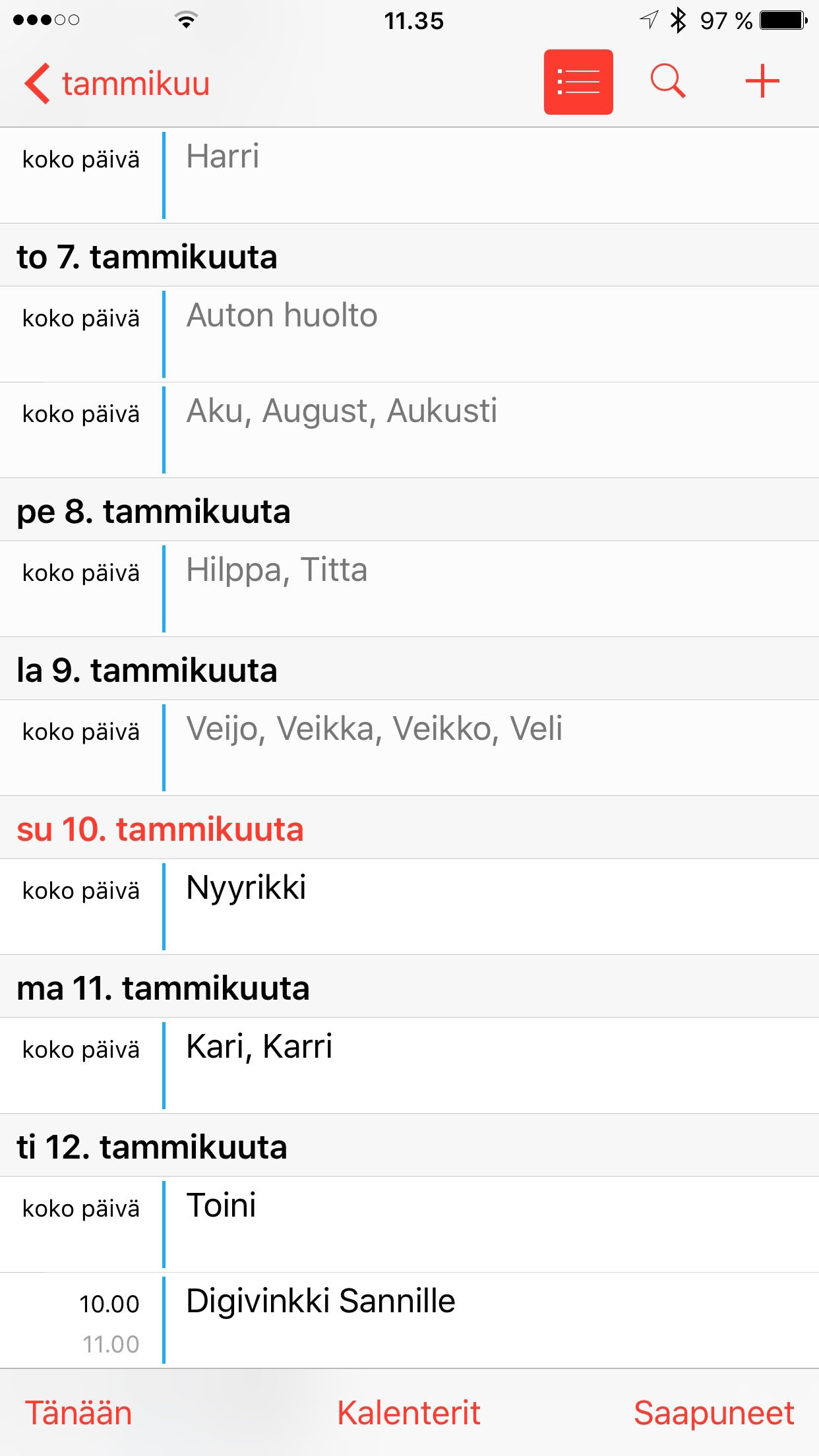 Top 55+ imagen android kalenteri nimipäivät