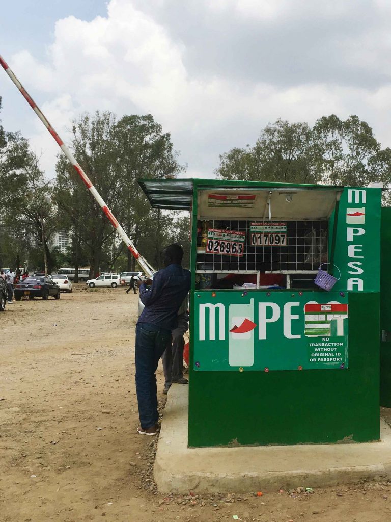 M-Pesa-agentin kioski Nairobissa