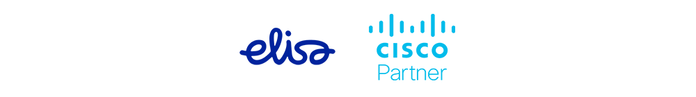 ICT-ratkaisut terveydenhuollolle. Elisan ja Ciscon logot. 